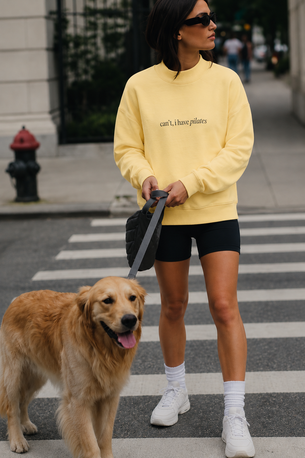 Can't I have Pilates Mockneck Butter Yellow