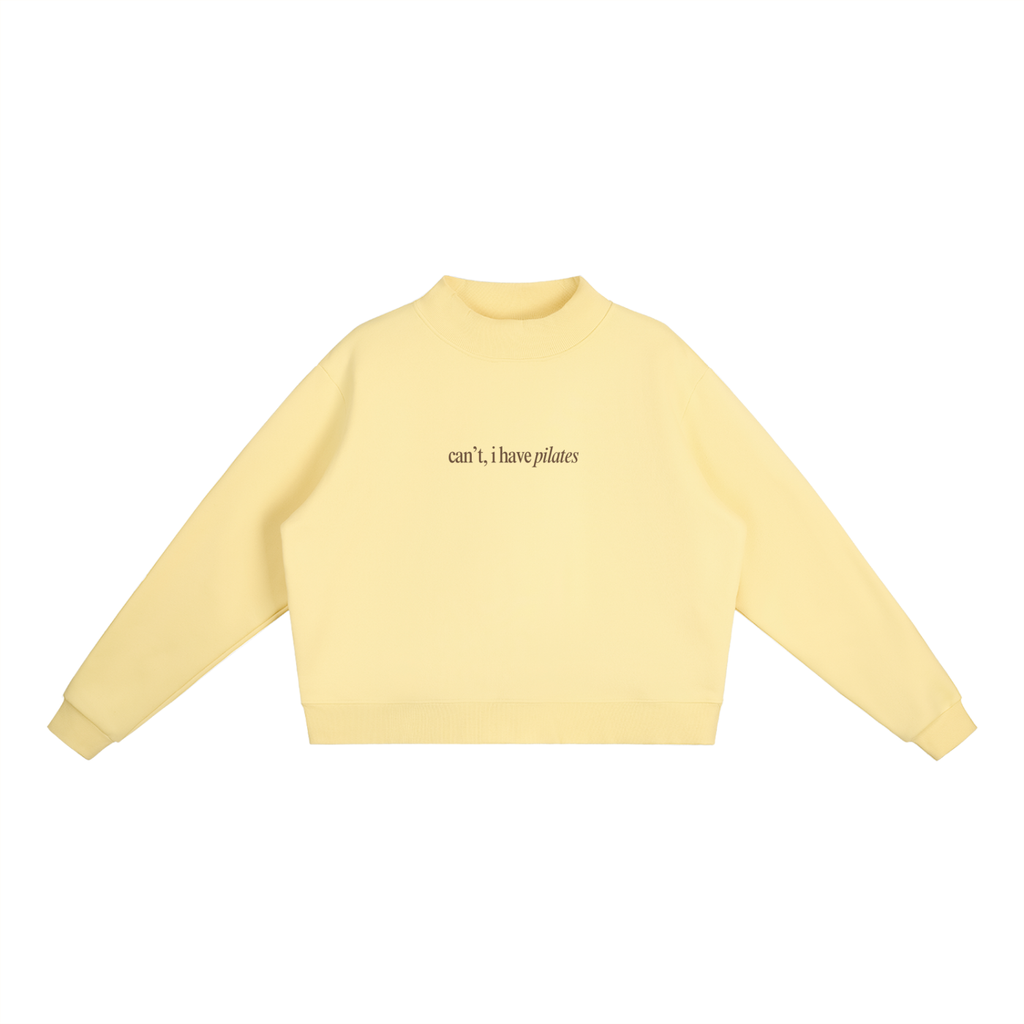 Can't I have Pilates Mockneck Butter Yellow