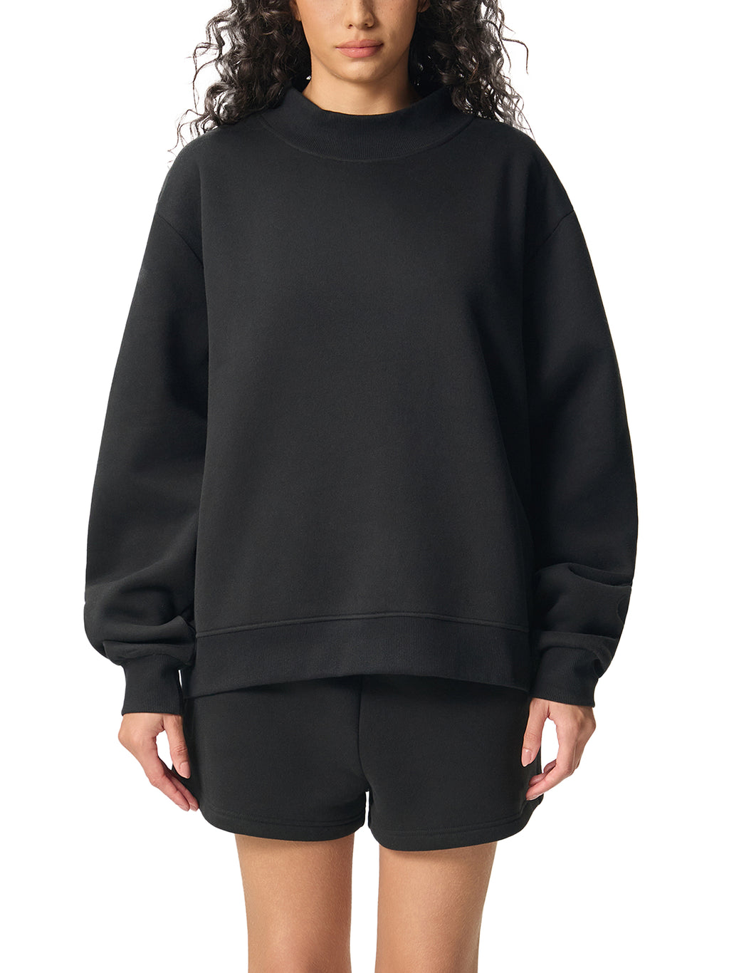The Pilates Mom Mock-Neck (Classic Black)