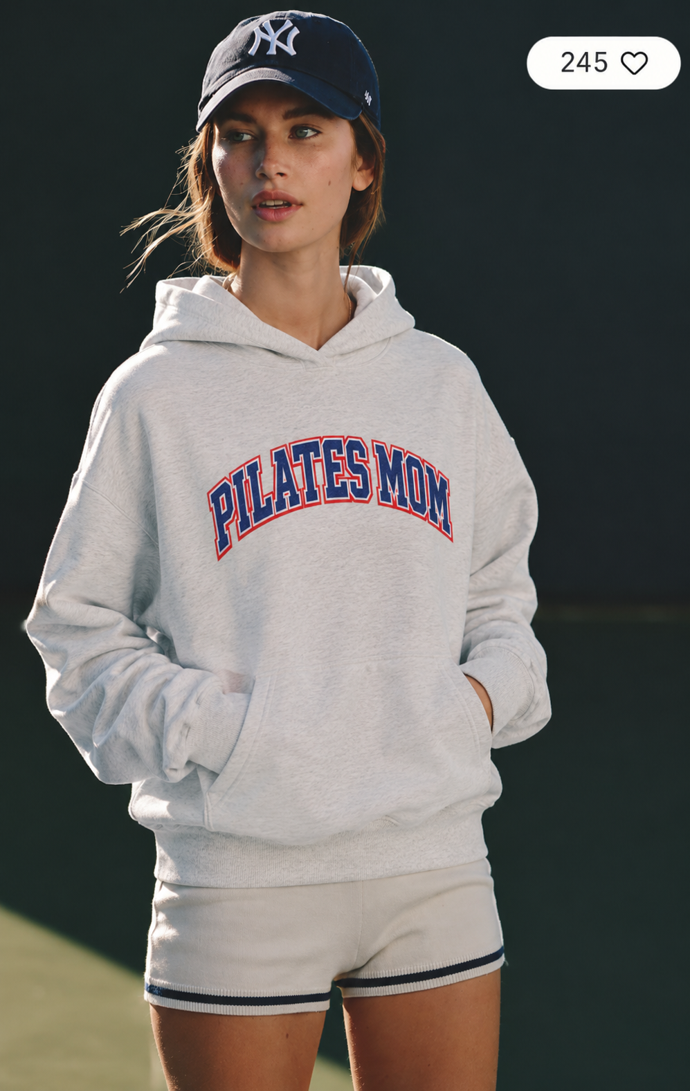 Boxy Gather-Hem Hoodie